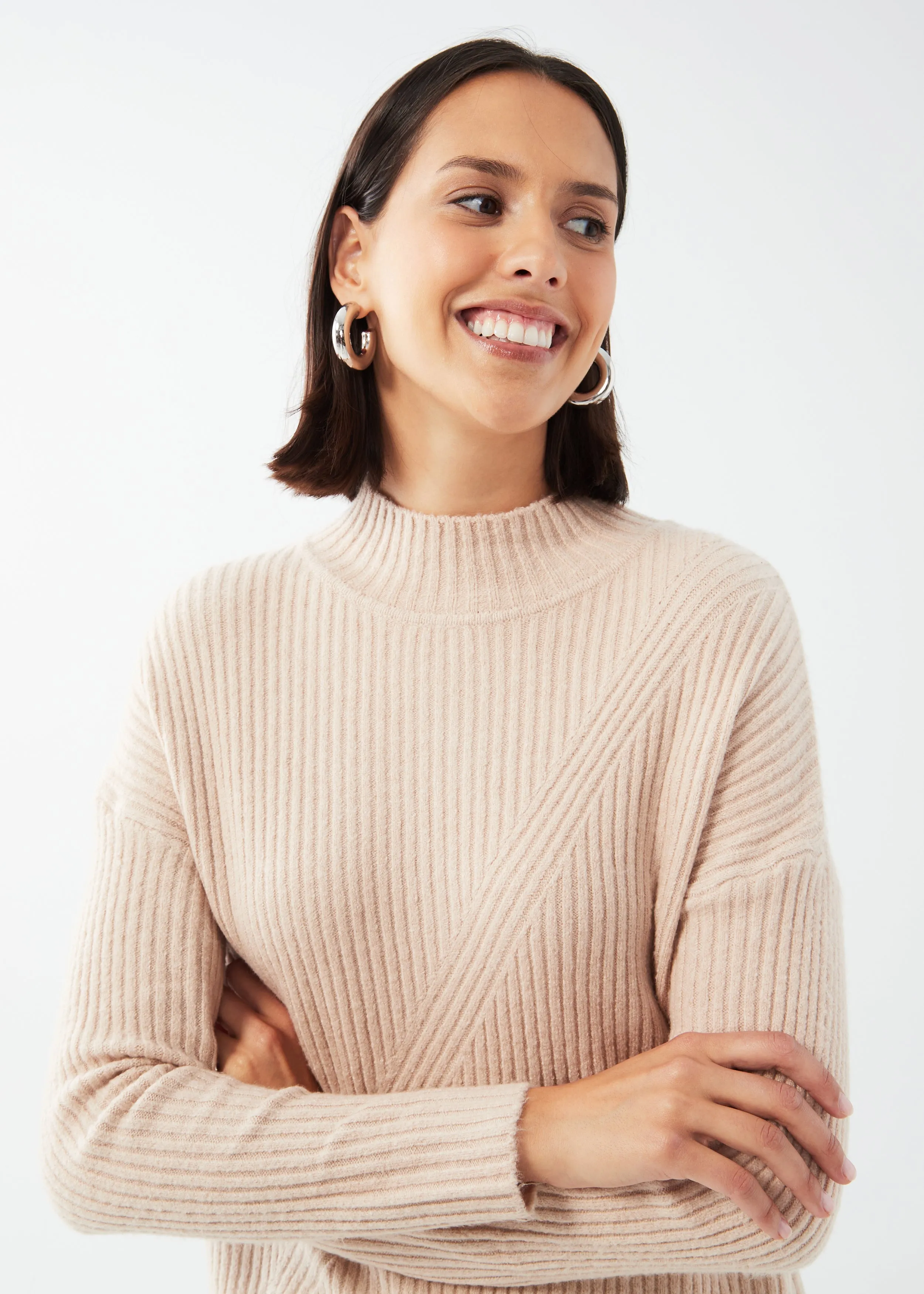 Mock Neck Tunic Sweater