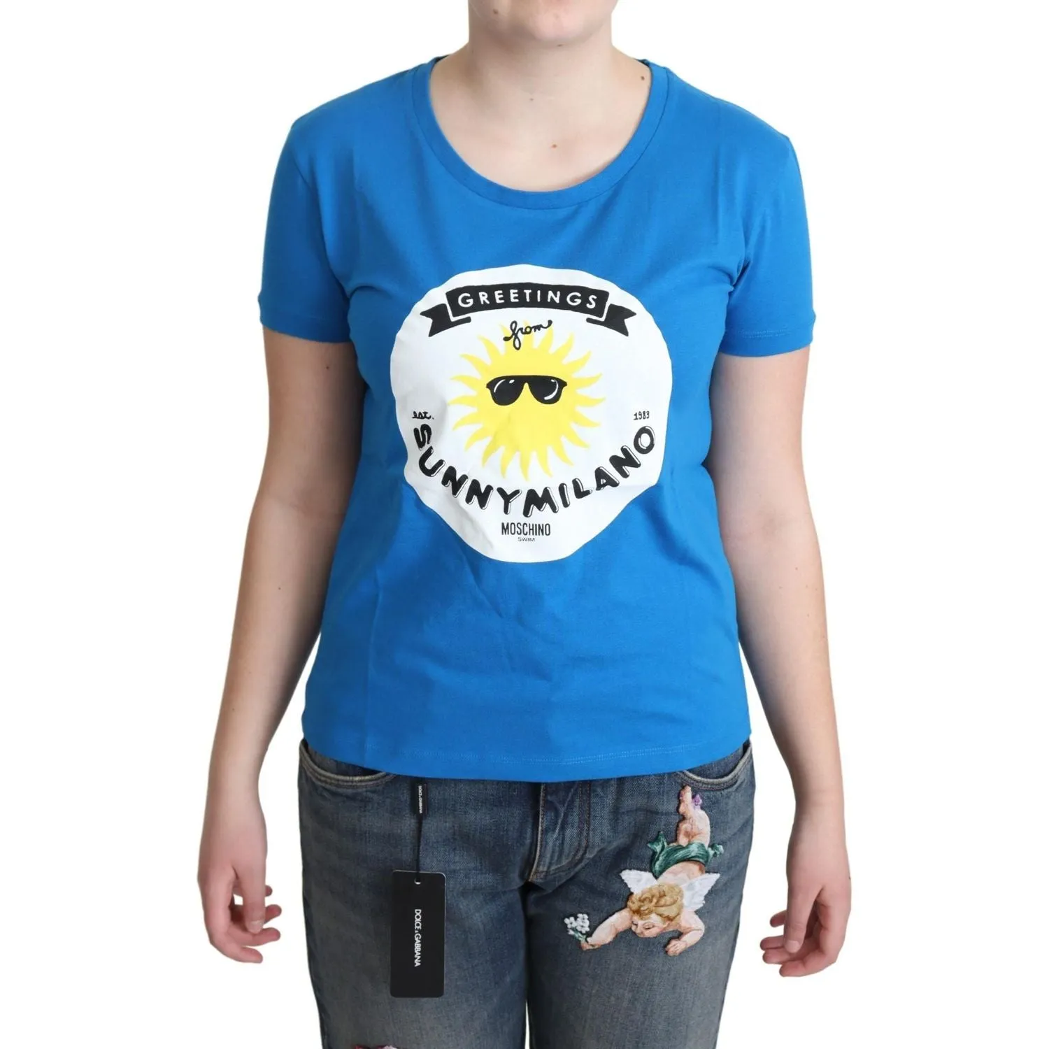 Moschino Sunny Milano Chic Round Neck Tee