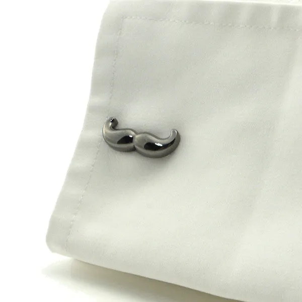 Mustache Black Cufflinks