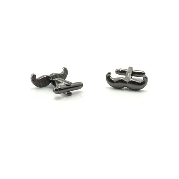 Mustache Black Cufflinks