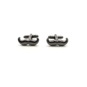 Mustache Black Cufflinks