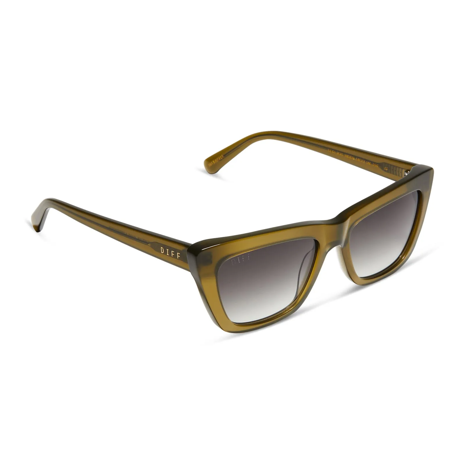 NATASHA - RICH OLIVE   GREY GRADIENT SUNGLASSES