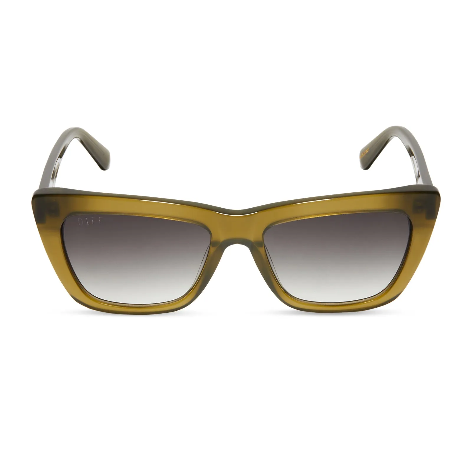 NATASHA - RICH OLIVE   GREY GRADIENT SUNGLASSES