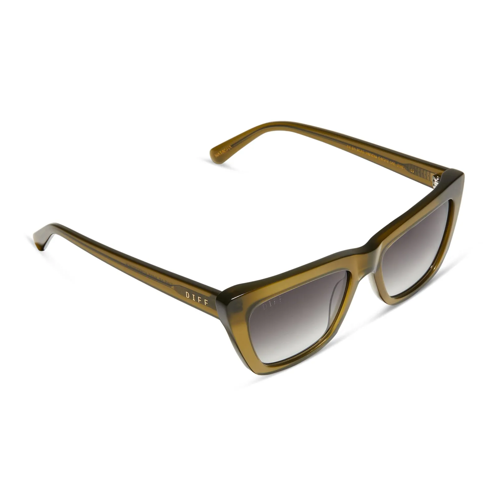 NATASHA - RICH OLIVE   GREY GRADIENT SUNGLASSES