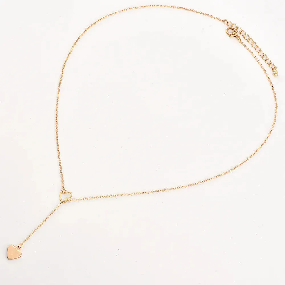 New Fashion Tiny Heart Chain Minimalist Collar Holiday Beach Statement Necklake