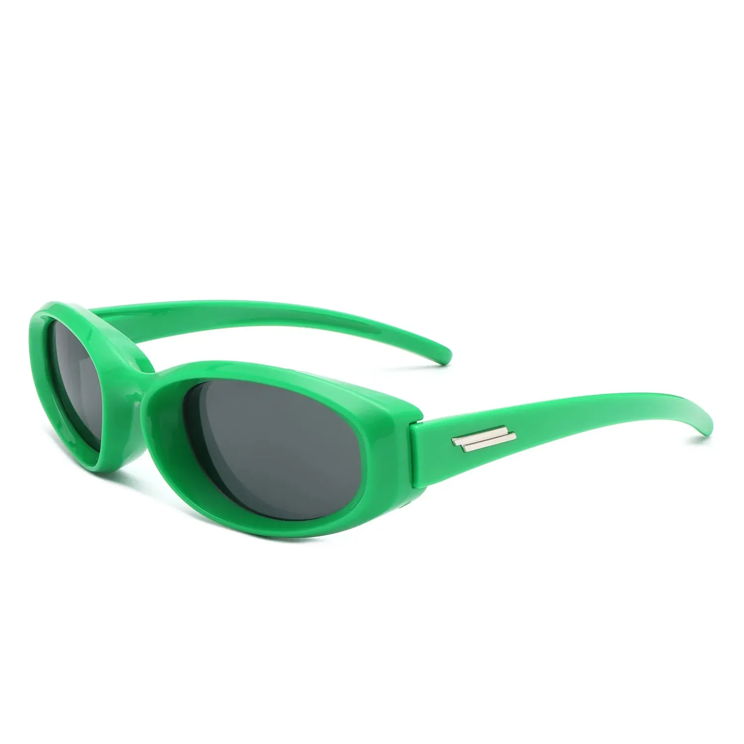 Nudge - Rectangle Retro Chic Oval Fashion Sunglasses