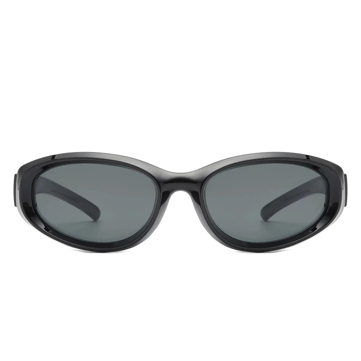 Nudge - Rectangle Retro Chic Oval Fashion Sunglasses