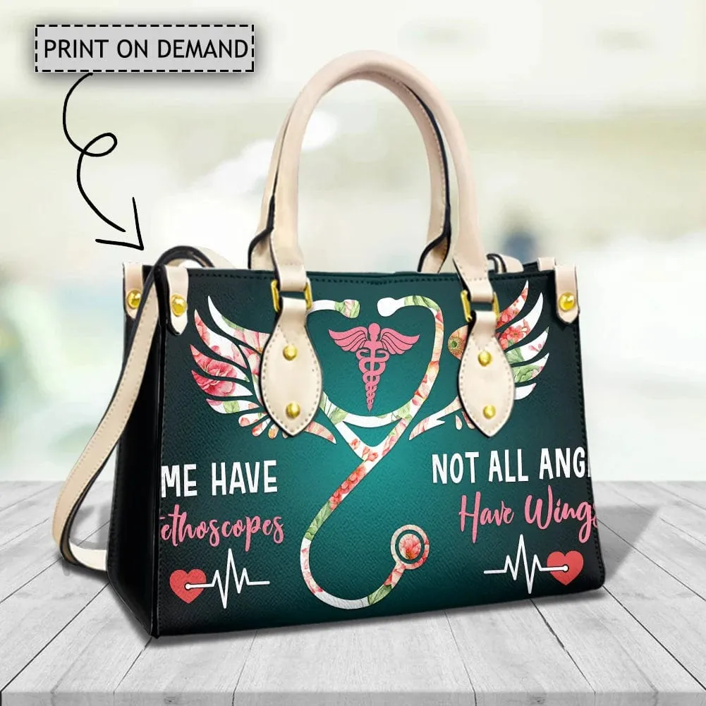 Nurse Doctor Stethoscope PU Leather Handbag