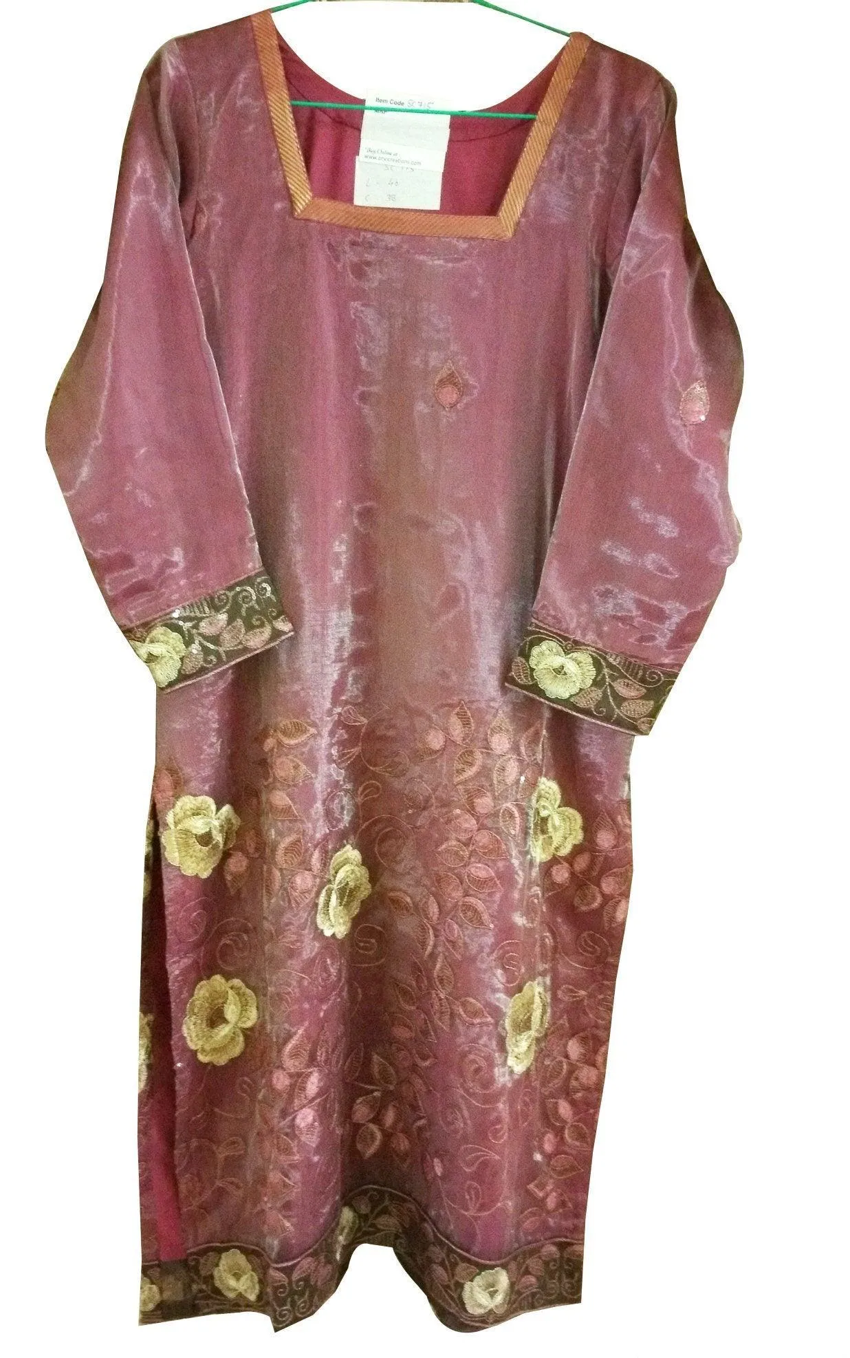 Onion Tissue with lining Semi-Stitched Kurta SC715