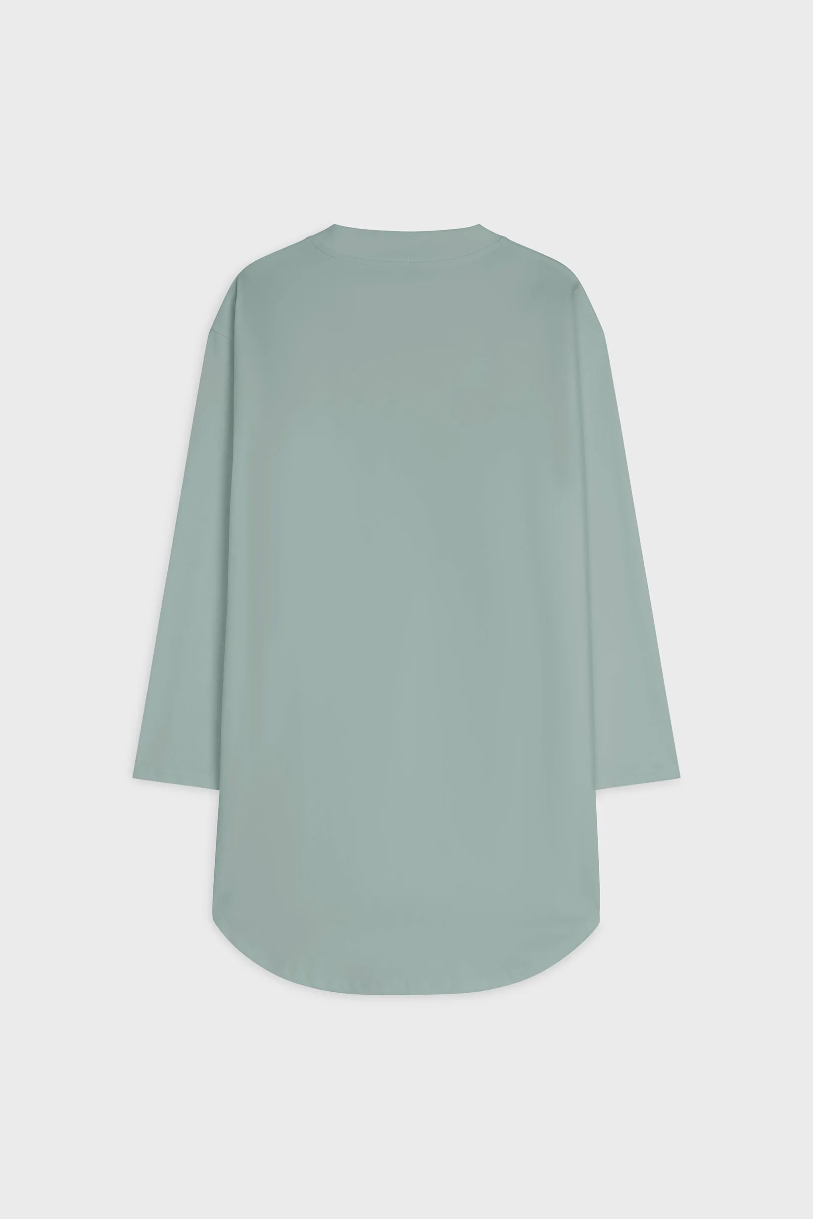 Oversized Cotton Tee | Silver Blue