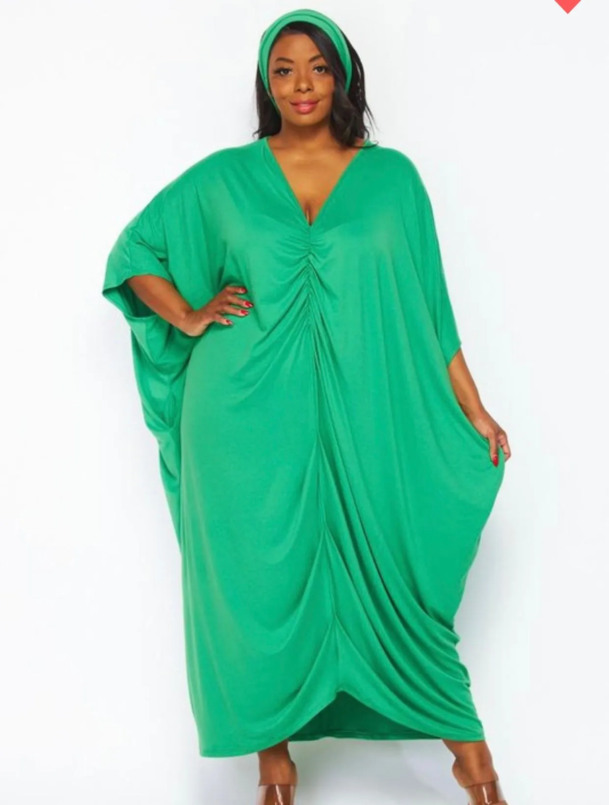 PLUS SIZE "Koryn" Maxi Dress w/ (Belt or Headband)