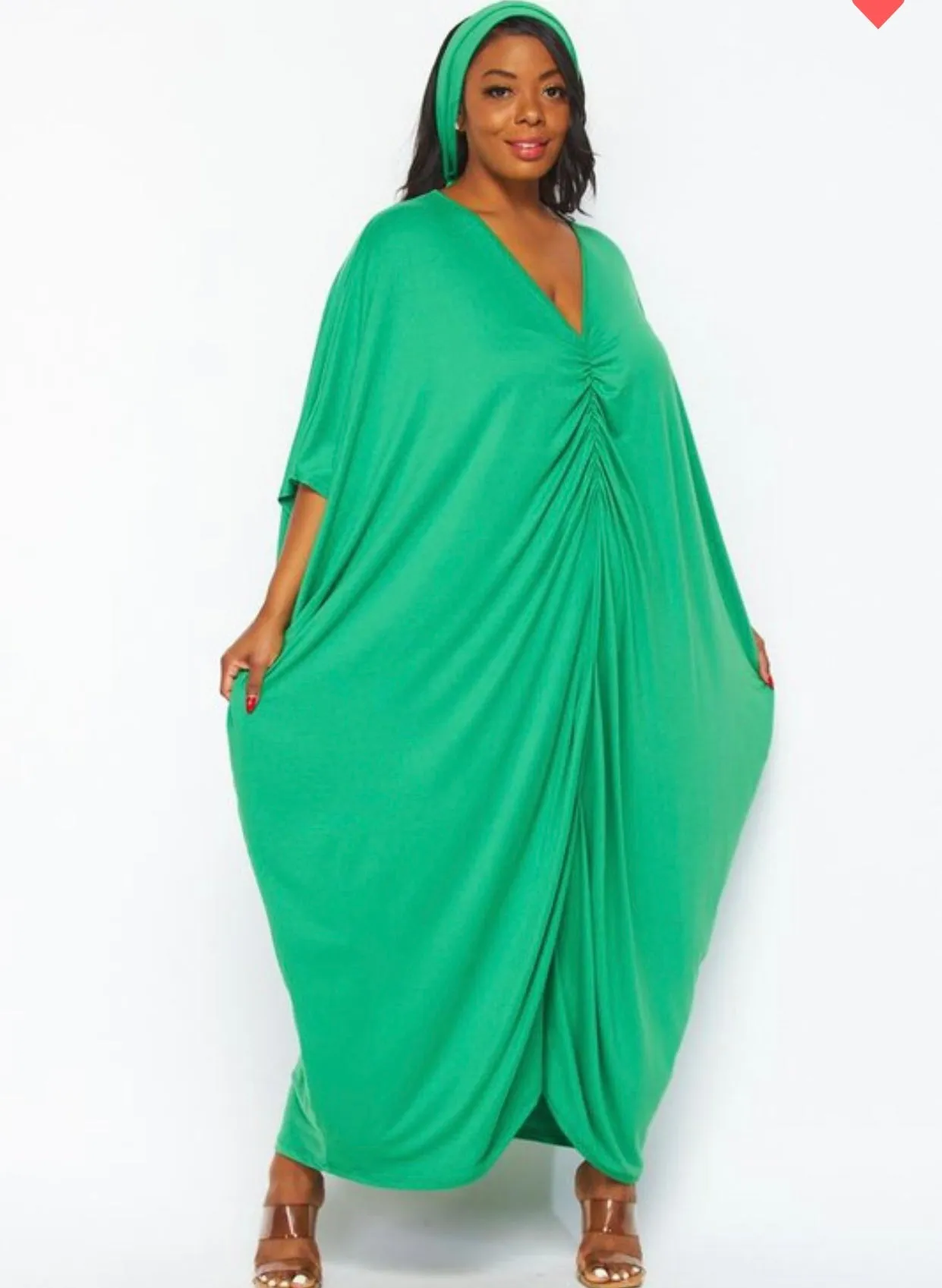 PLUS SIZE "Koryn" Maxi Dress w/ (Belt or Headband)