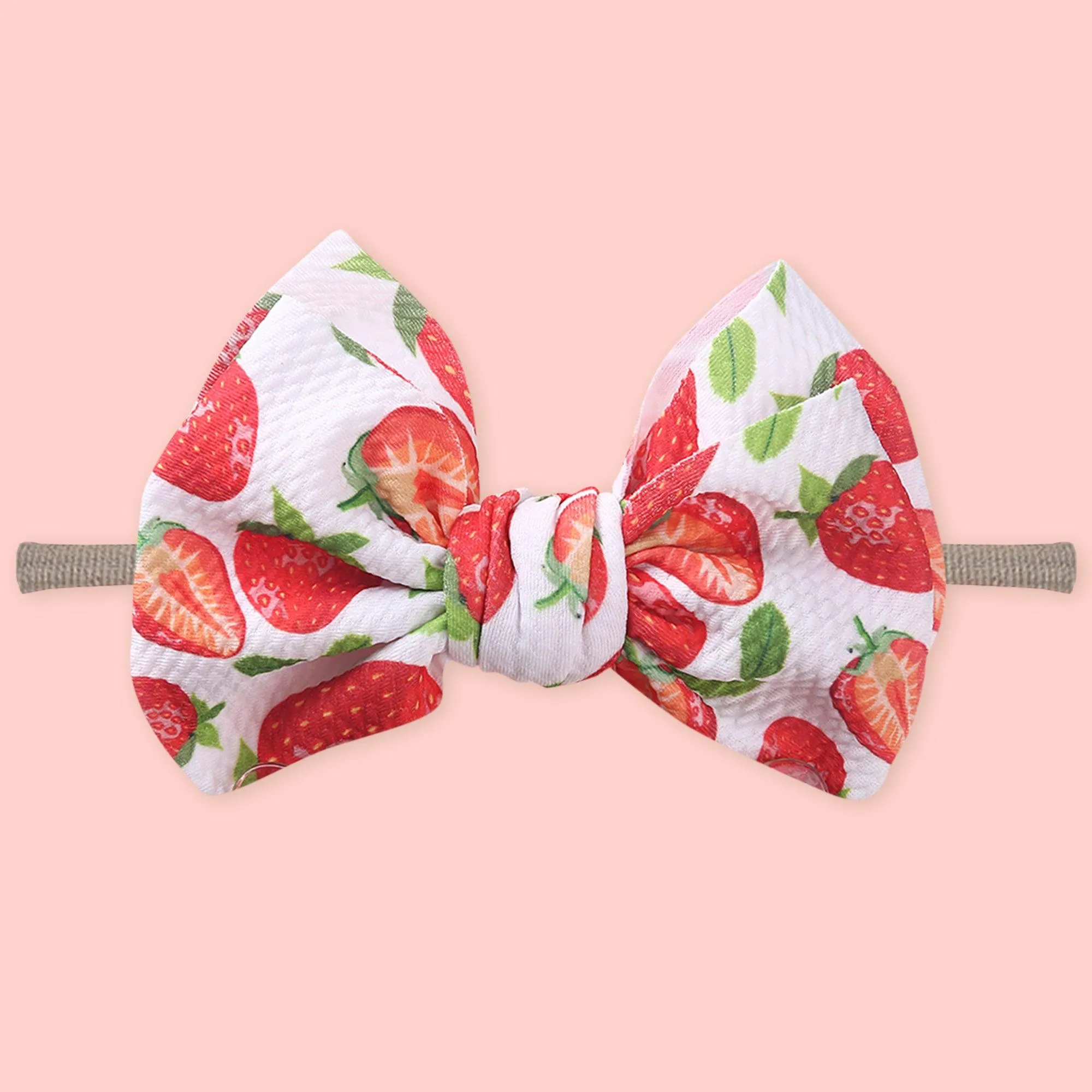 Polka Tots Free Size Strawberry Bow Headband & Sunglass Set - Red