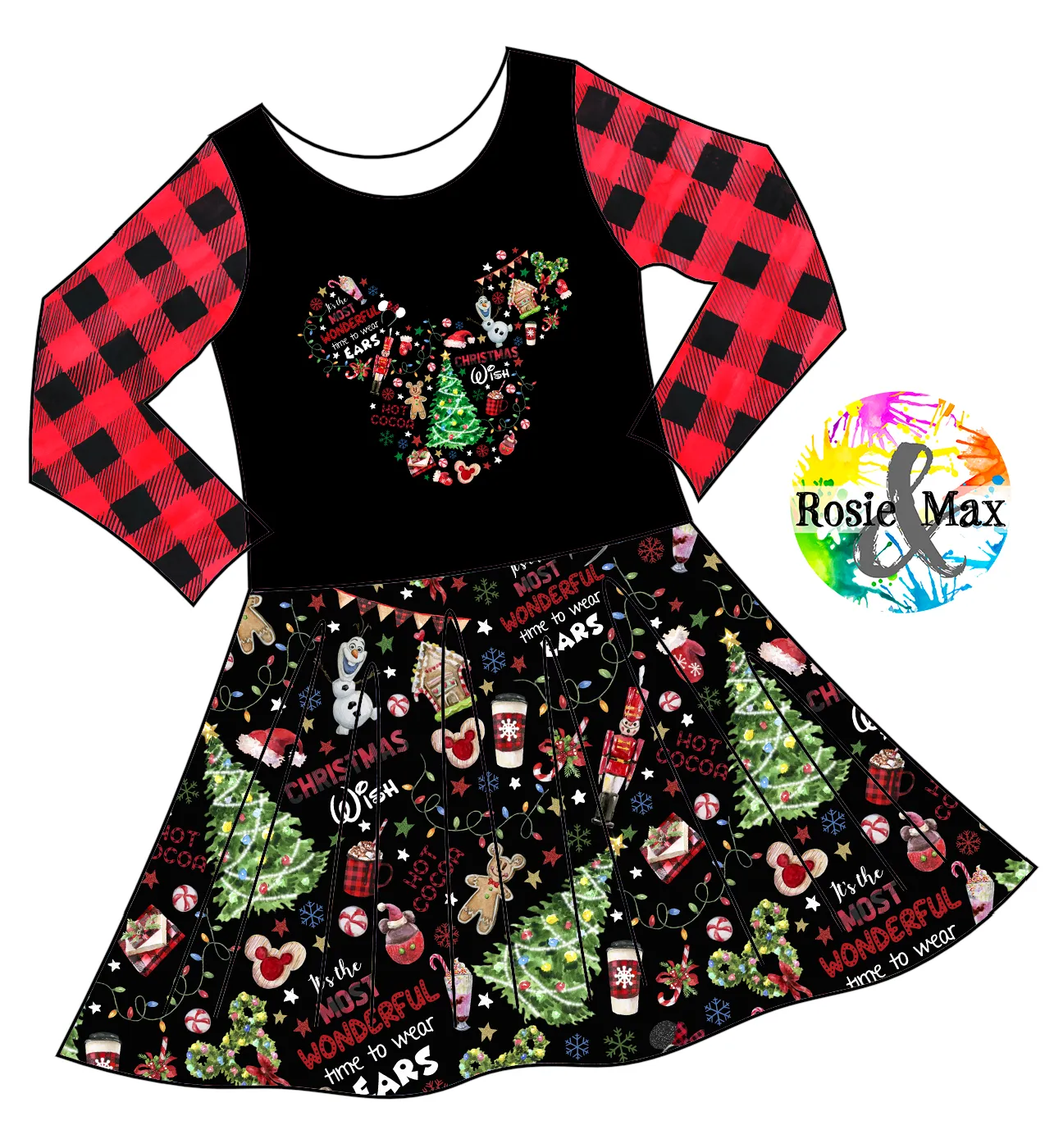 PREORDER - Christmas Wish - Mouse Head -Isla Tunic-w/PANEL