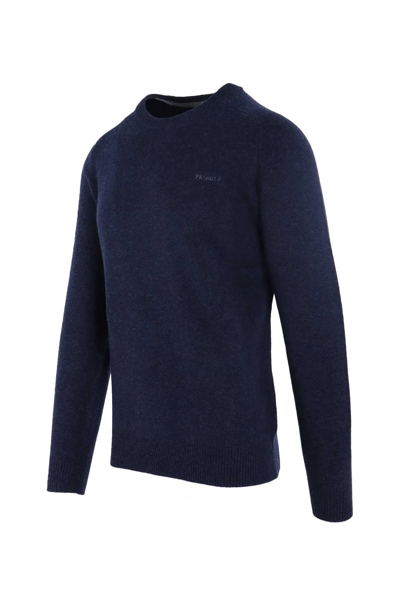 Pringle Navy Lambswool Crew Neck Sweater