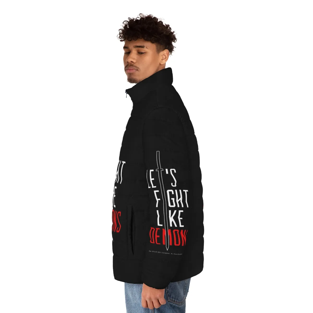 "Dune Inspired Atreides House Puffer Jacket - Fight Like Demons"