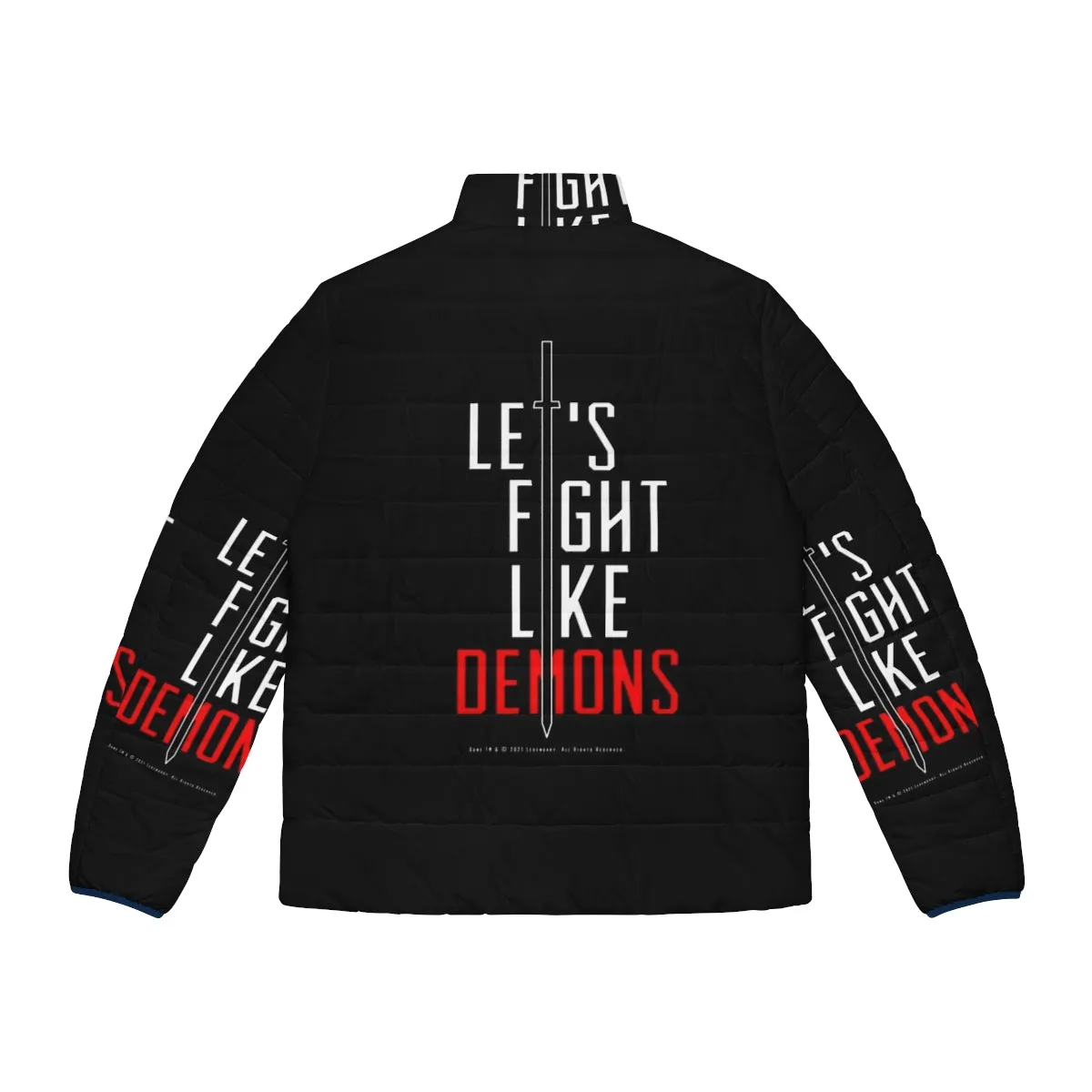 "Dune Inspired Atreides House Puffer Jacket - Fight Like Demons"