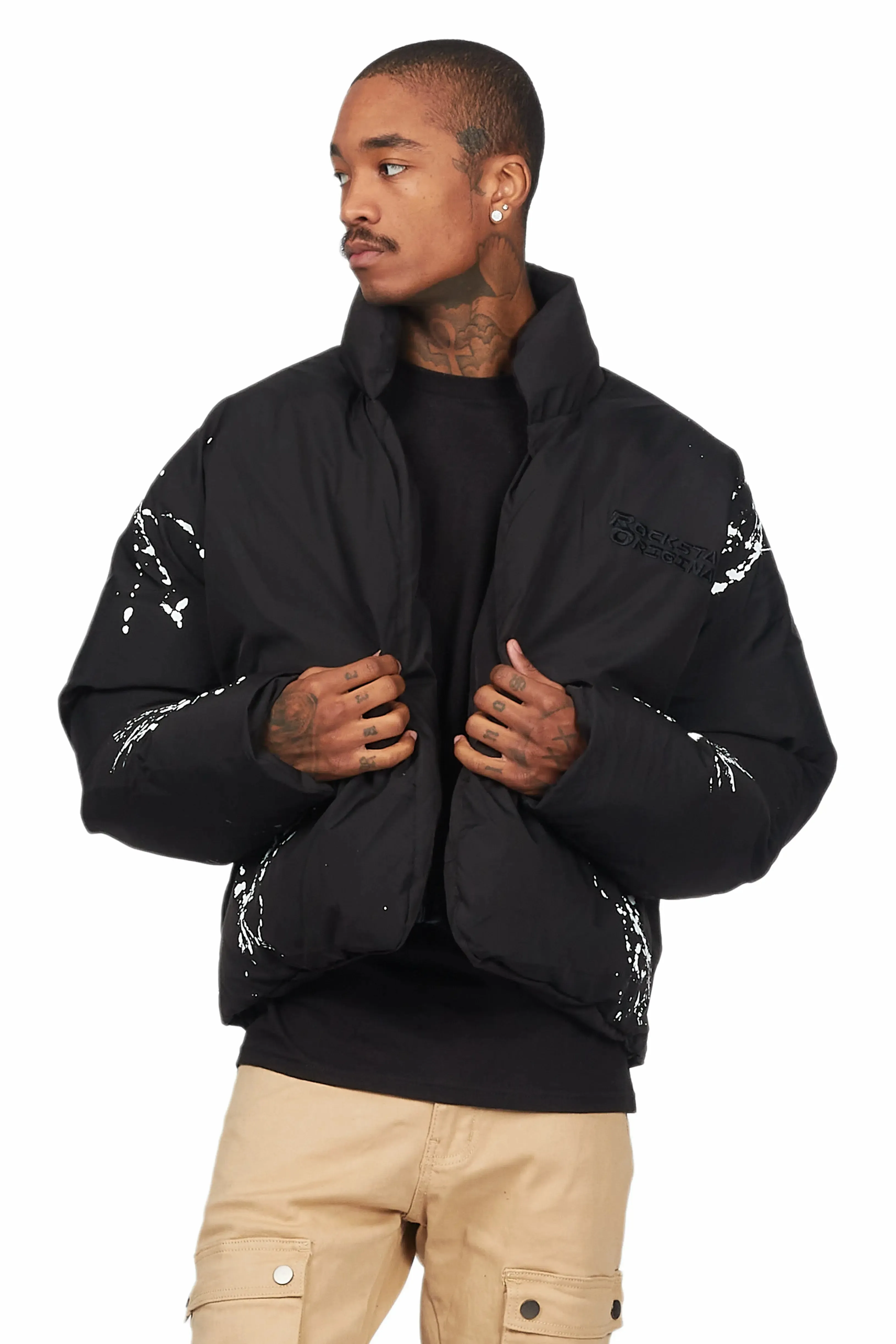 Rabbie Black/White Puffer Jacket