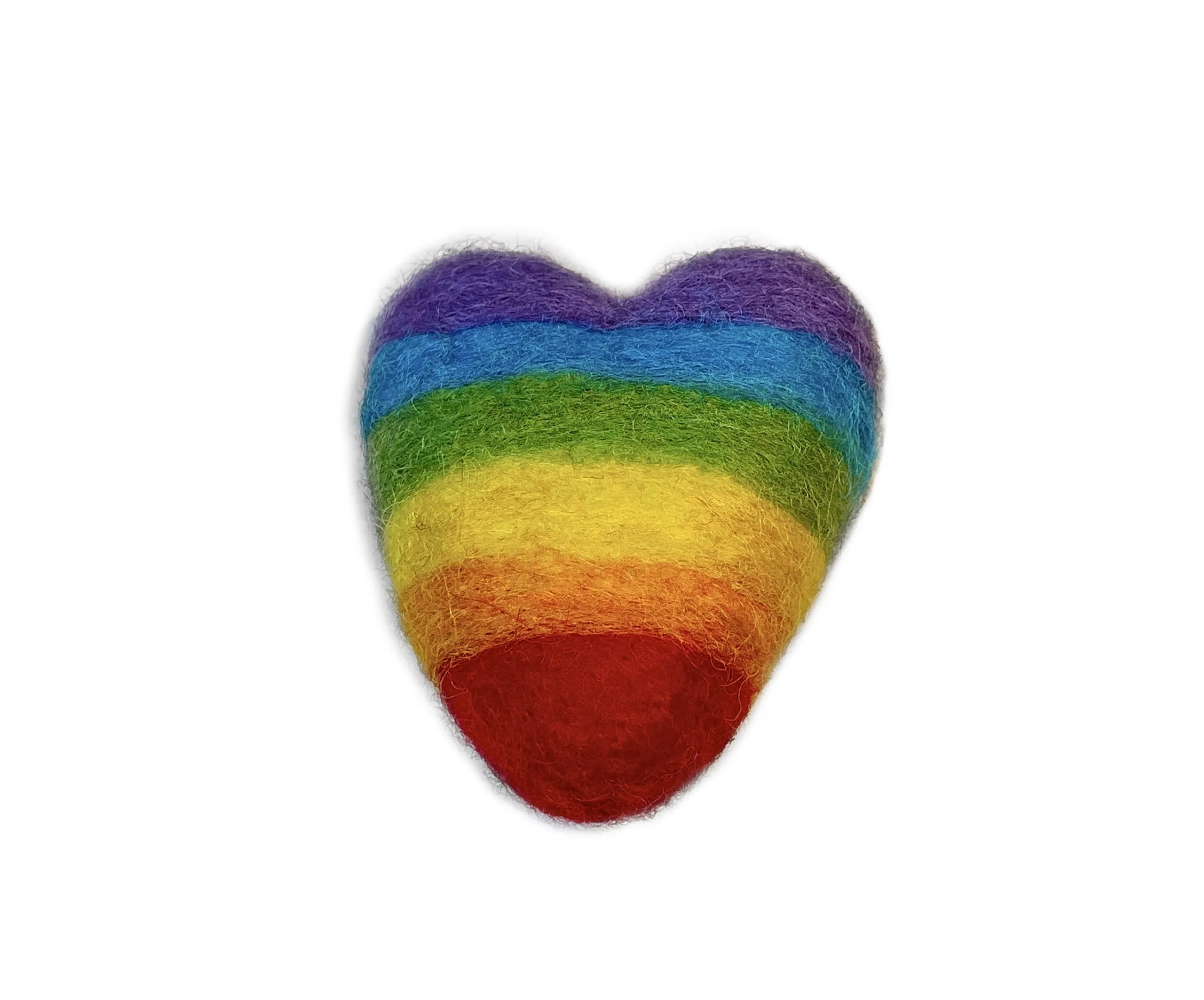 Rainbow Heart - Velcro Attachable Dog & Cat Collar Felt Accessory