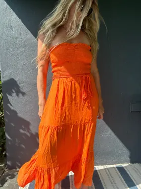 Raquel strapless maxi dress