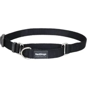 Red Dingo Martingale Half Check Black Dog Collar (4 Sizes)