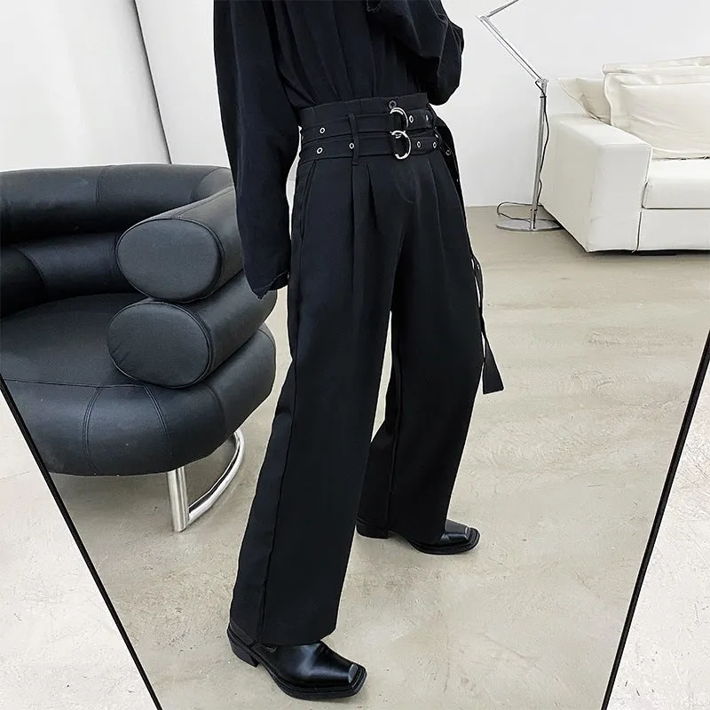 Retro High Waist Loose Trousers