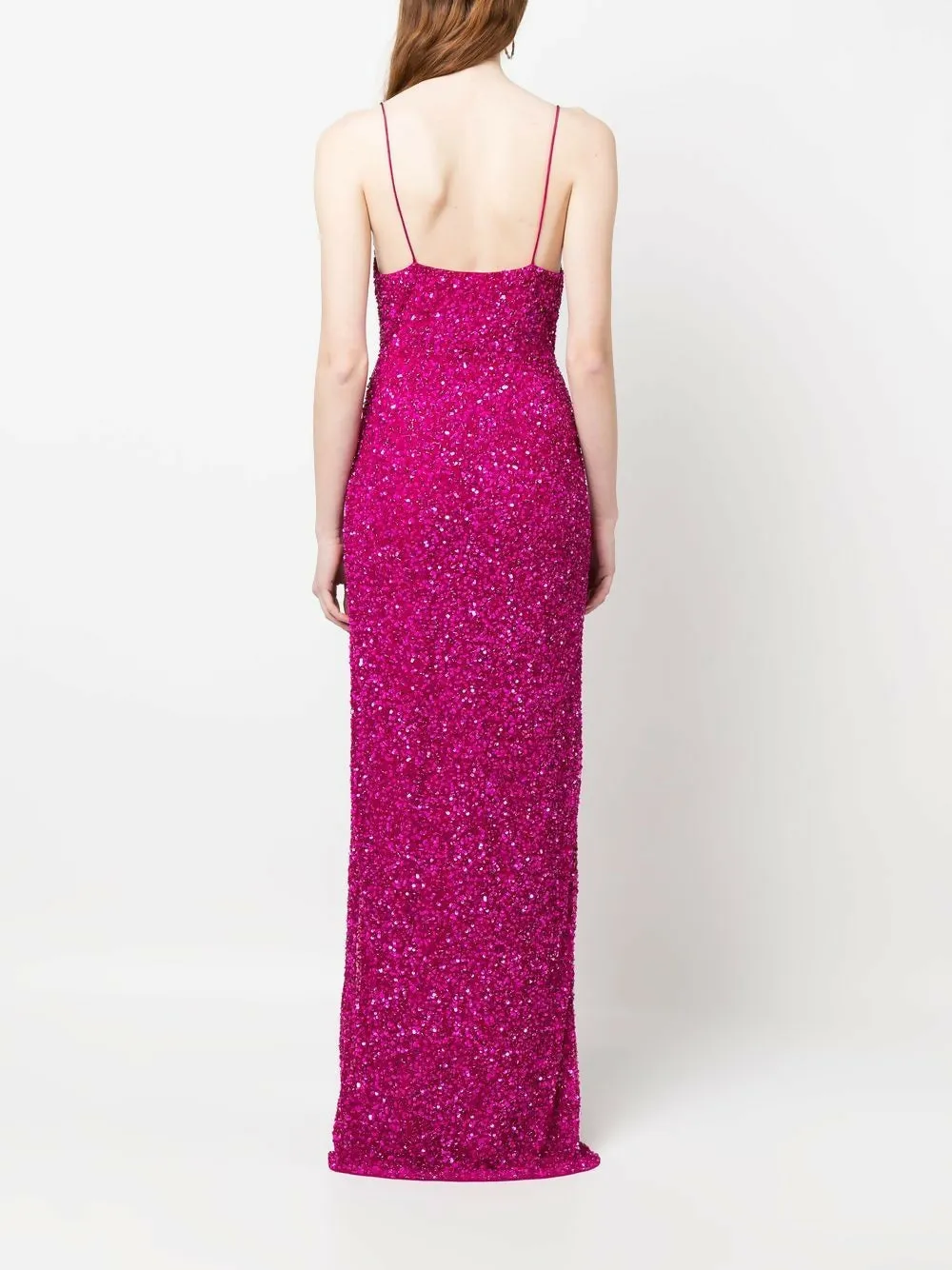 Retrofete Sequinned Side-Slit Gown