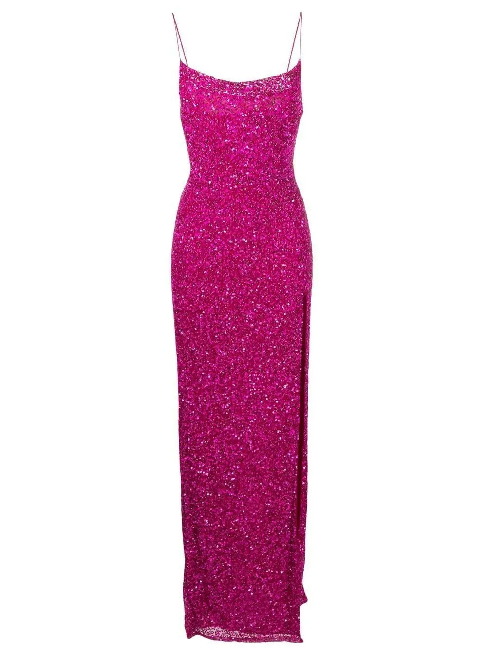 Retrofete Sequinned Side-Slit Gown