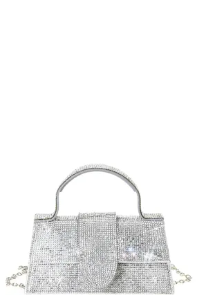 Rhinestone Allover Chic Design Handle Bag - 3 colors