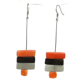 Rialto Tagua Nut Earrings in Papaya Faire Collection