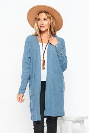 Ribbed Cardigan with Pockets