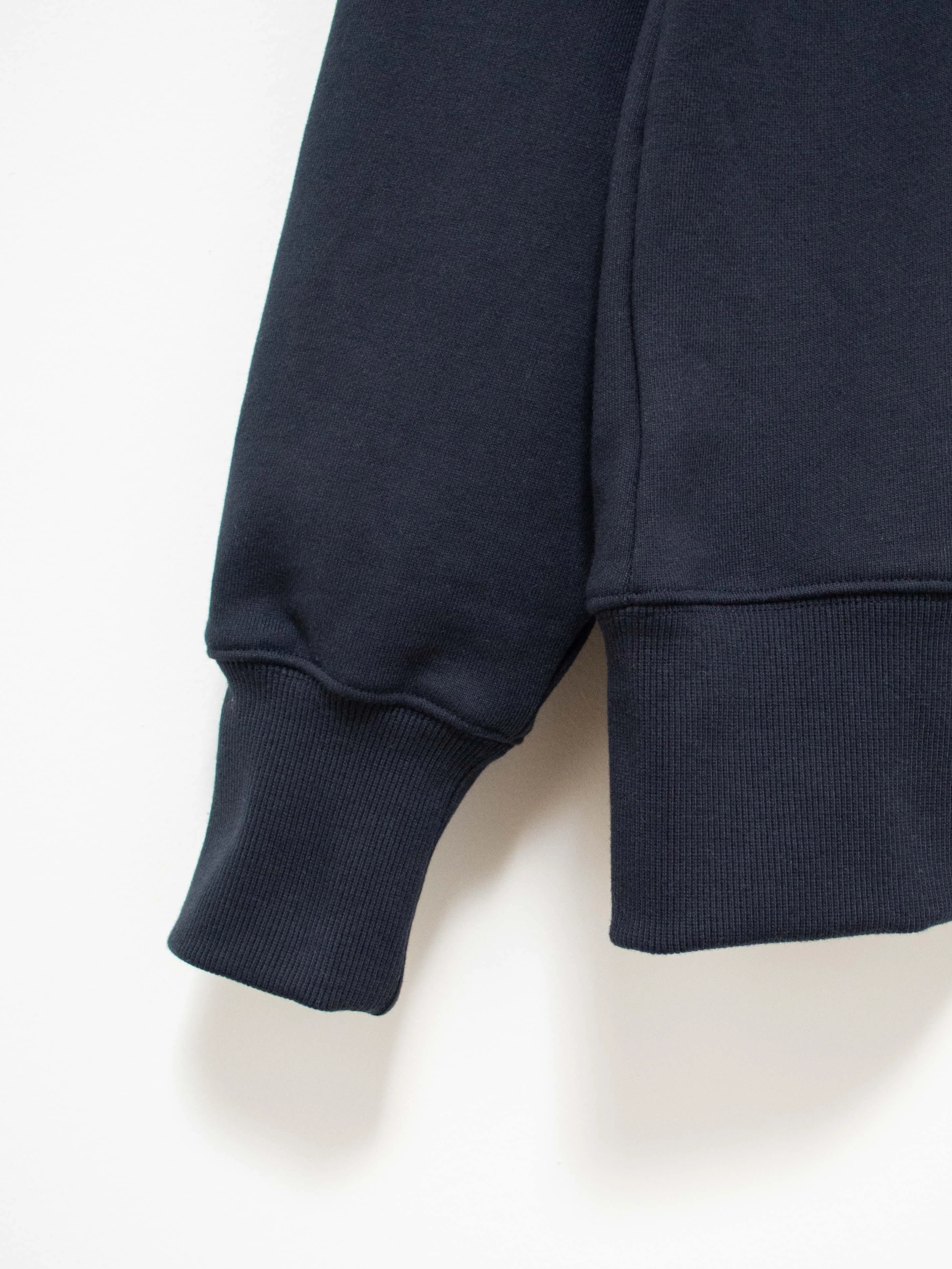 Ribbed Turtleneck Sweat Jersey - Navy