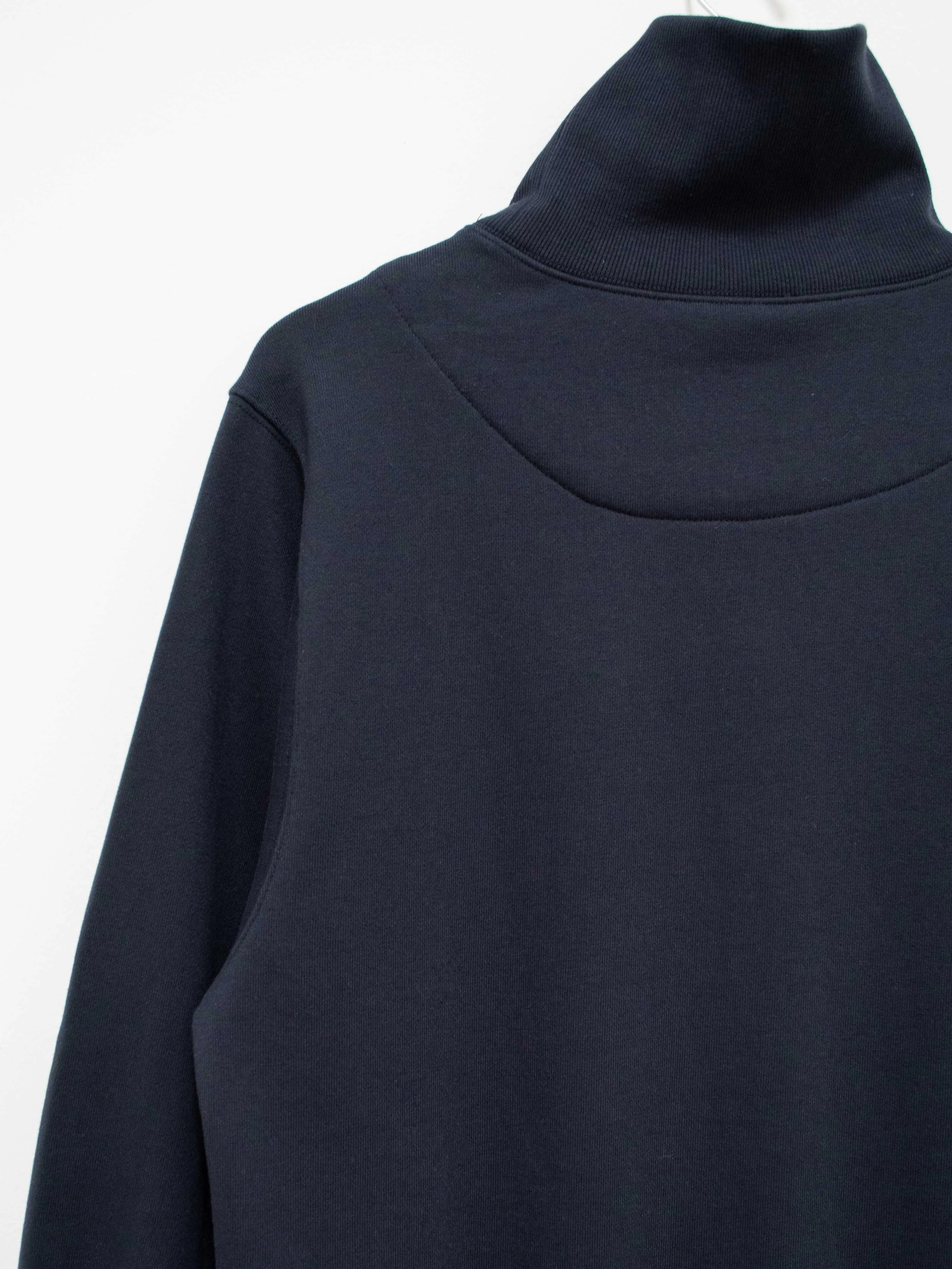 Ribbed Turtleneck Sweat Jersey - Navy