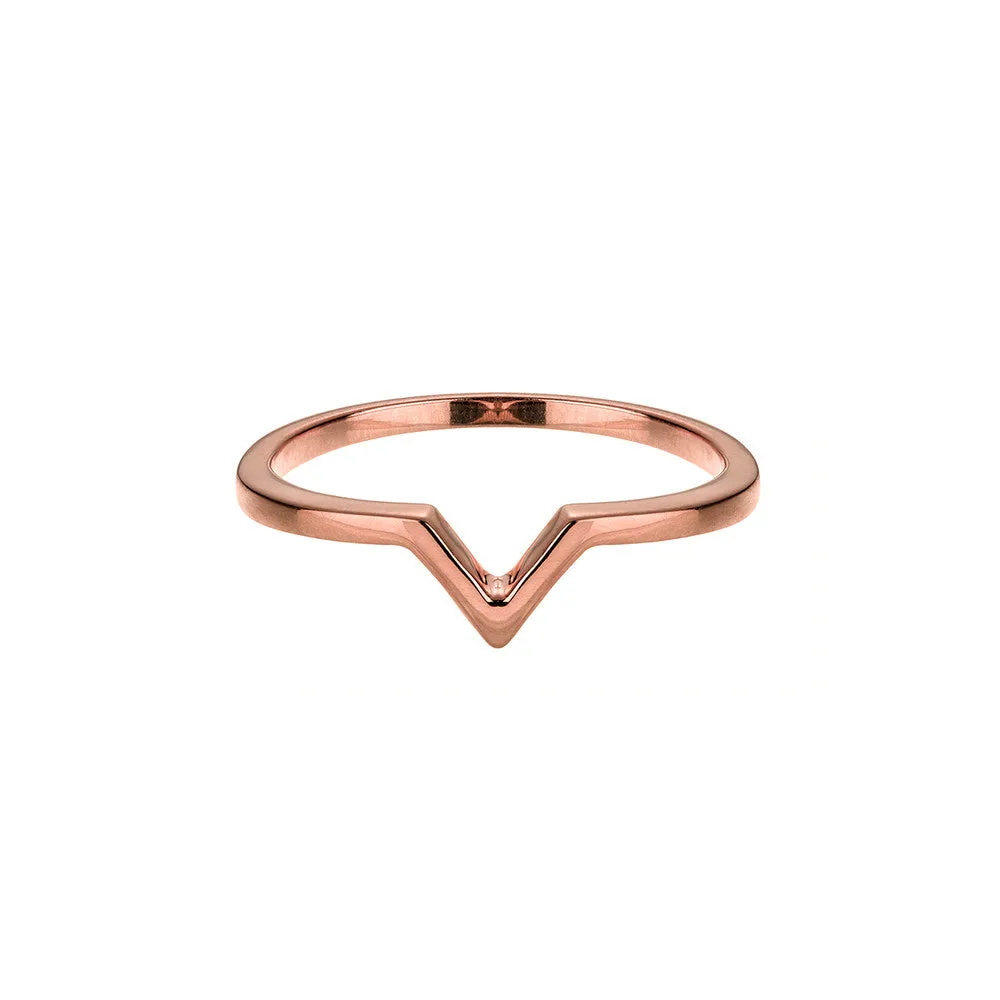 Rose Gold V Ring