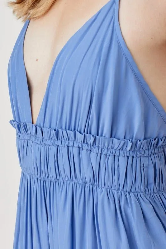 Sabrina Sleeveless Ruffle Maxi Dress