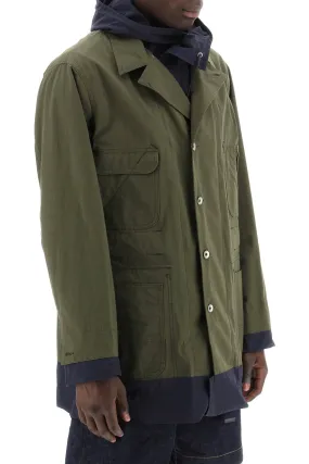 Sacai Reversible Cotton Blend Overcoat With