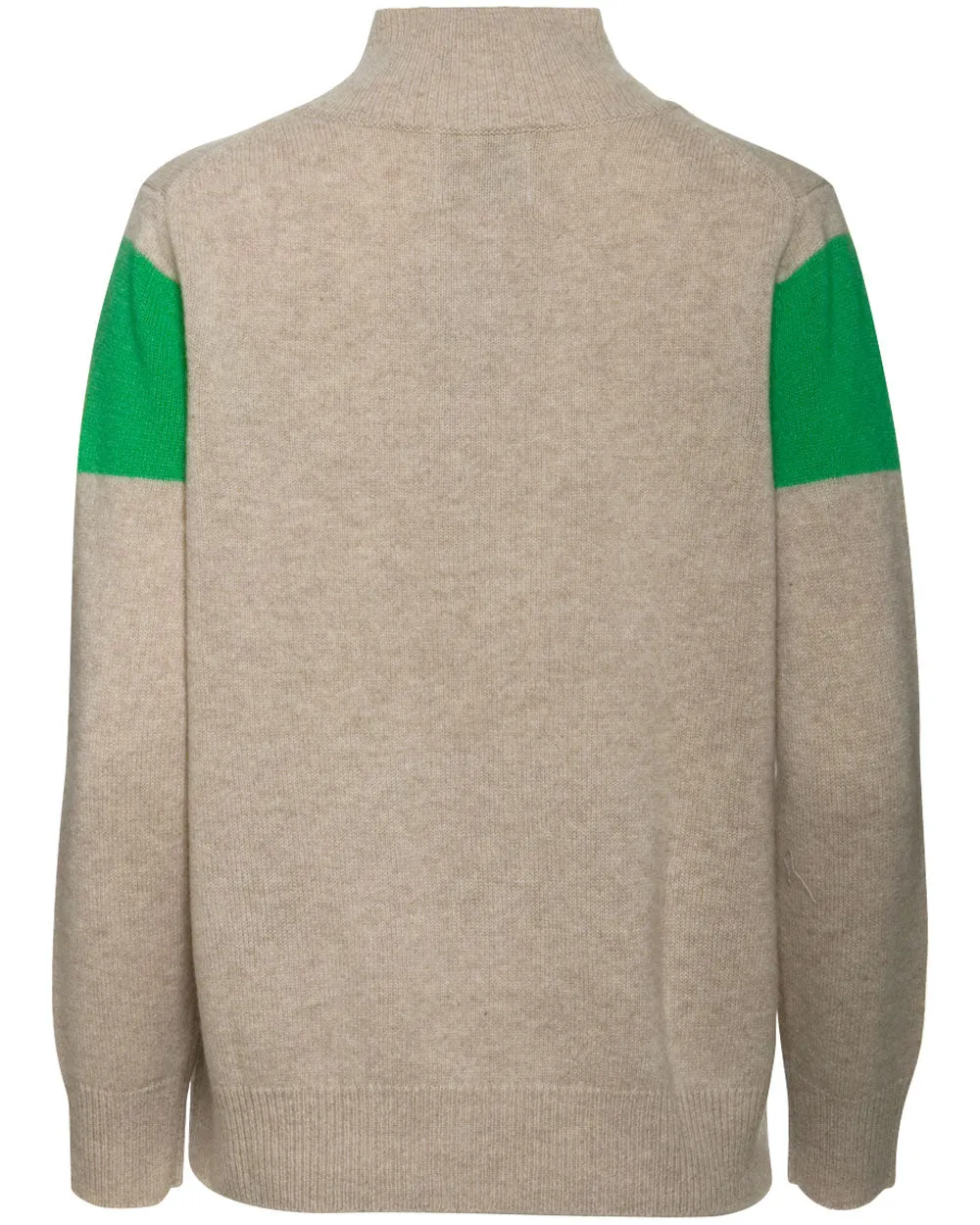 Ski Turtleneck in Green and Cream