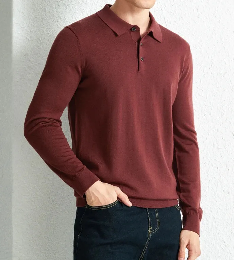 Slim fit wool autumn sweater