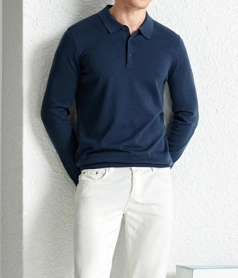 Slim fit wool autumn sweater