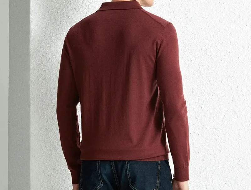 Slim fit wool autumn sweater