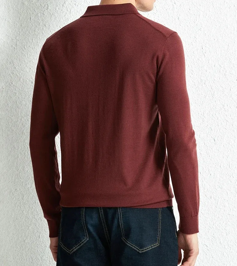 Slim fit wool autumn sweater