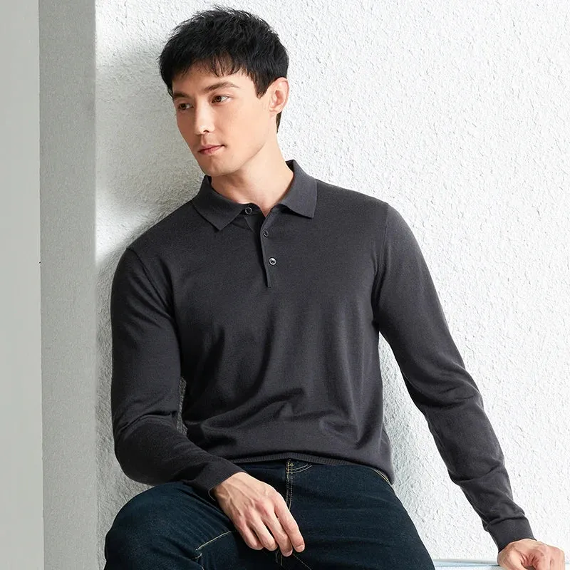 Slim fit wool autumn sweater