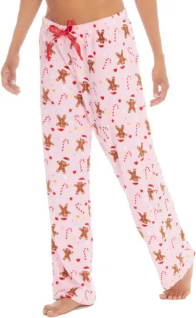 Slumber Party Gingerbread Womens Lounge Pants - Pink