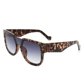 Solis - Square Oversize Brow-Bar Chic Women Fashion Sunglasses