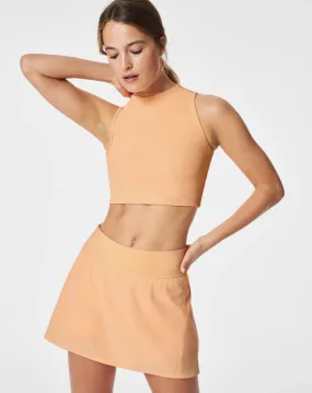 Spanx Get Moving Rib Mock Neck Crop Top Melon