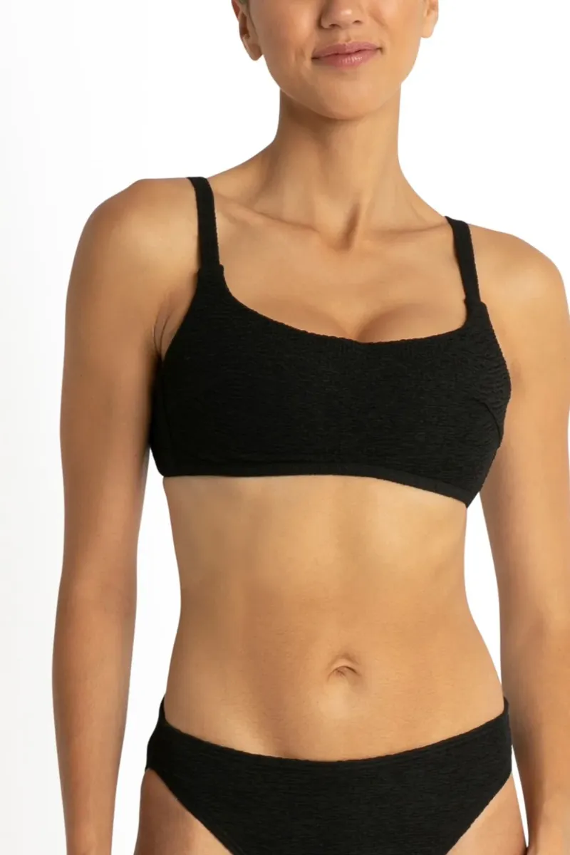 Sunseeker Wave Moulded Bralette - Black