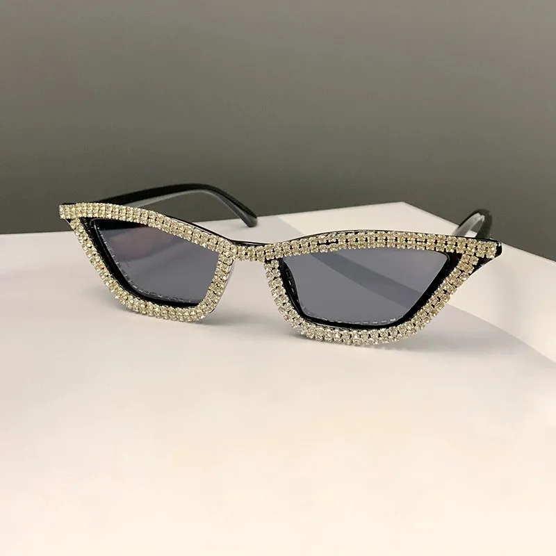 TEEK - Sunshade Sparkle Minimalist Cat Eye Sunglasses