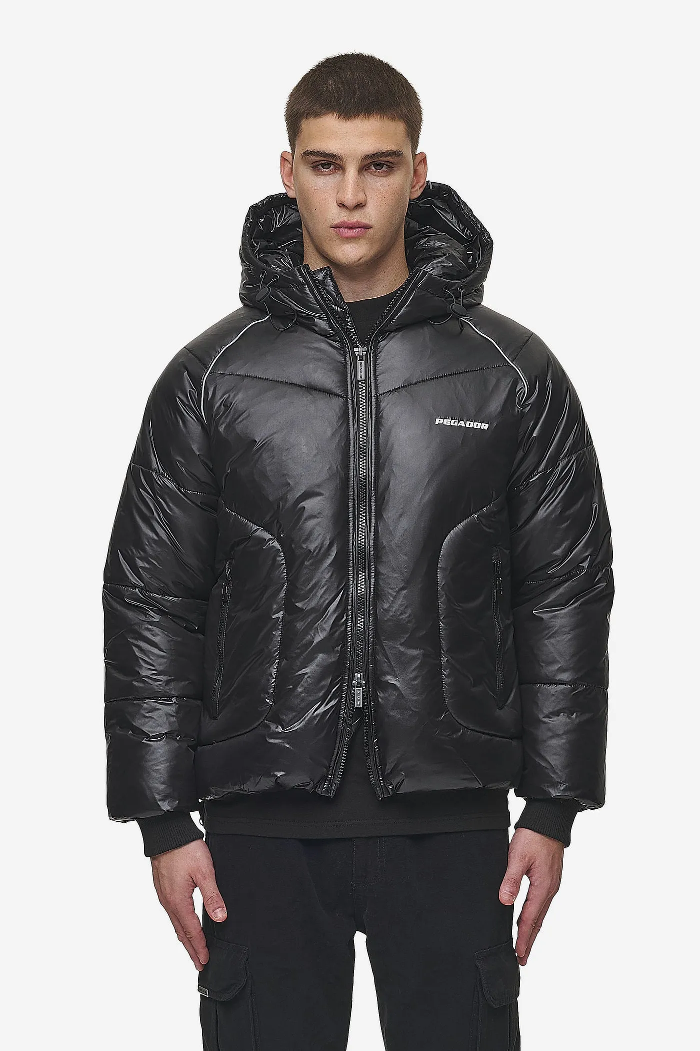 Toby Raglan Puffer Jacket Black