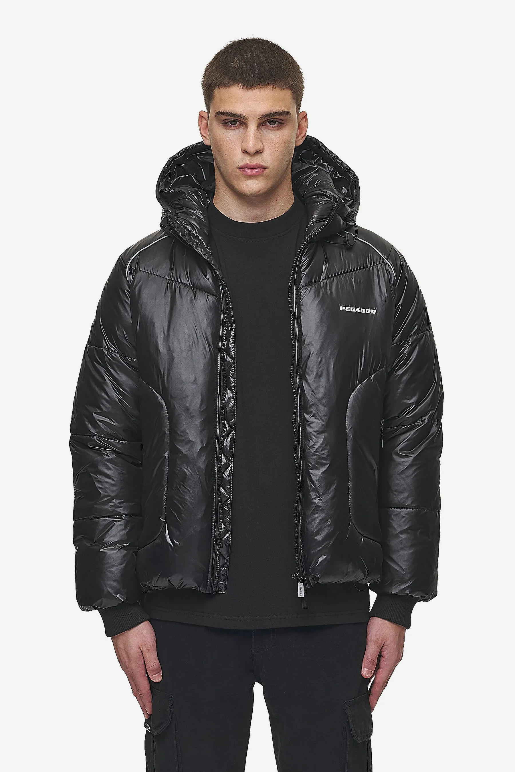 Toby Raglan Puffer Jacket Black