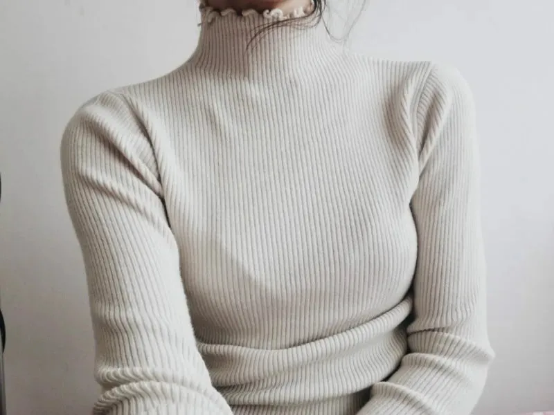 Turtleneck High Elastic Sweater